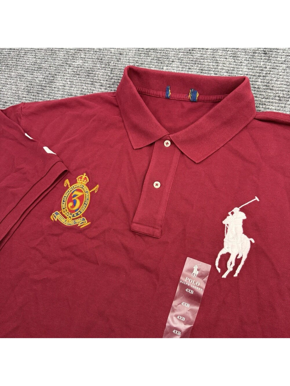 Polo Ralph Lauren Short Sleeve Shirt Men's 4XB Big Pony  Signature Logo Red NWOT
